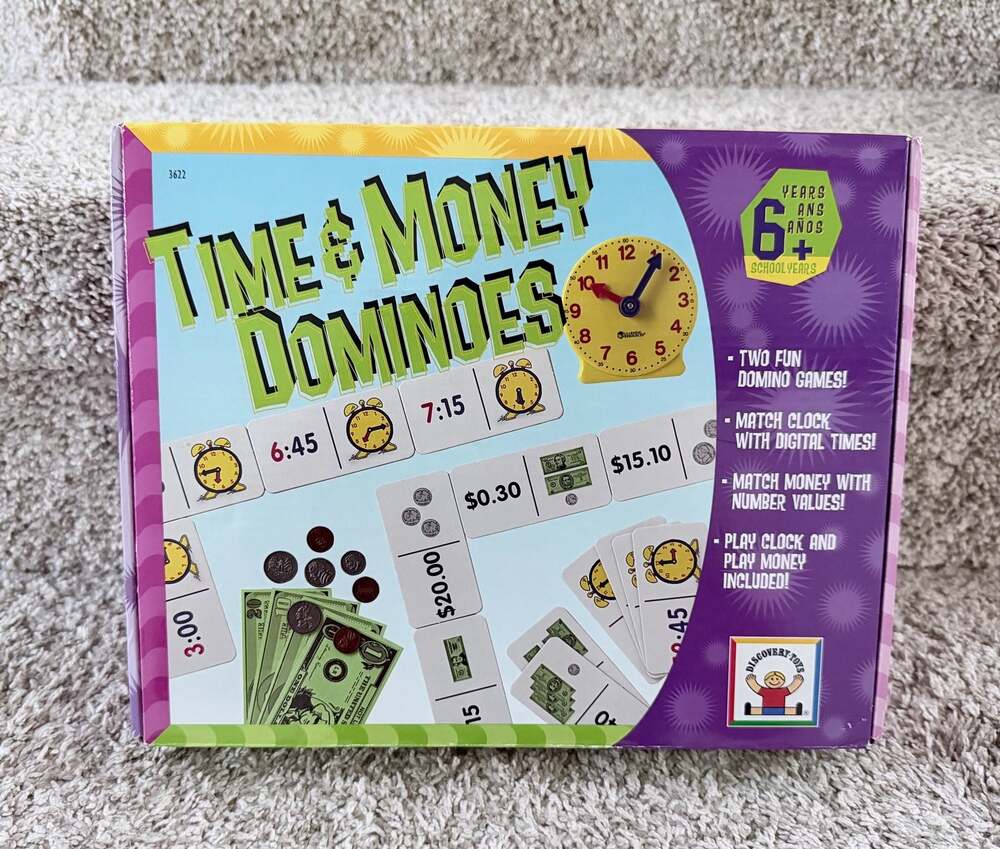 Learning Resources Time & Money Dominoes Educational Game Classroom Manipulative